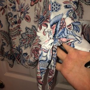 Front Tie Long sleeve blouse